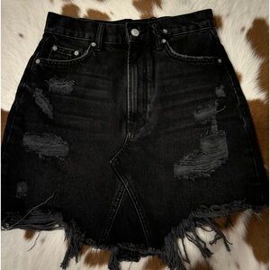 Anthropology pilcro jean skirt